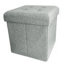 Ver imagem 1 de Puff Guarda Volume em Madeira/Tecido Decorativo 40x38cm