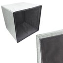 Ver imagem 3 de Puff Guarda Volume em Madeira/Tecido Decorativo 40x38cm