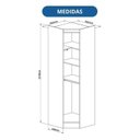 Ver imagem 6 de Guarda-Roupa Modulado 3 Peças Infinity Marrom/Cedro/Branco Line