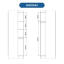 Ver imagem 7 de Guarda-Roupa Modulado 3 Peças Infinity Marrom/Cedro/Branco Line