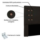 Ver imagem 3 de Cabeceira Cama Box Casal King 195cm Cléo Corino Marrom