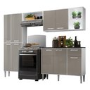 Ver imagem 7 de Cozinha Compacta Multimóveis Xangai Fg3414 Com 2 Leds Armário E Balcão Branca/lacca Fumê