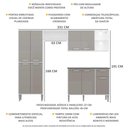 Ver imagem 3 de Cozinha Compacta Multimóveis Xangai Fg3414 Com 2 Leds Armário E Balcão Branca/lacca Fumê