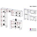 Ver imagem 5 de Cozinha Compacta Multimóveis Xangai Fg3414 Com 2 Leds Armário E Balcão Branca/lacca Fumê