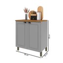 Ver imagem 3 de Balcão de Cozinha 80 cm Bariloche 2 Portas com Tampo 100% MDF Titânio Fosco - Indekes