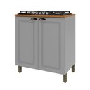 Ver imagem 1 de Balcão de Cozinha 80 cm Bariloche 2 Portas com Tampo 100% MDF Titânio Fosco - Indekes