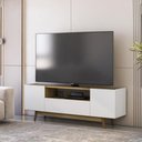 Ver imagem 3 de Rack para TV até 72 Polegadas com 3 Portas Retrô 182cm Multimóveis CR45367 Mel/Branco