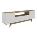 Ver imagem 1 de Rack para TV até 72 Polegadas com 3 Portas Retrô 182cm Multimóveis CR45367 Mel/Branco