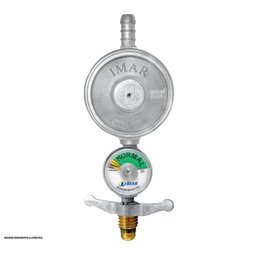 Registro Gás 1kg C/ Manômetro + Mangueira 2m + Abraçadeira - 4