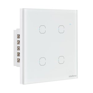 Interruptor Smart Wifi Touch Branco Ews 1004 Intelbras