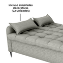 Ver mais imagens de Sofa Cama 2 Lugares 200cm Pillar Linho Vancouver E487 Cinza Milani Store