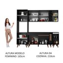 Ver imagem 3 de Armário de Cozinha Completa 235cm Preto Reims Madesa 02