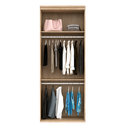 Ver imagem 3 de Guarda Roupa Modular 2 Portas com Cabideiros MDF 70 cm Lotus Belmax:Carvalho/Off White