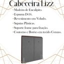 Ver imagem 3 de Cabeceira Solteiro 88 cm Lizz Veludo Cinza Soon