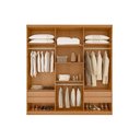 Ver mais imagens de Guarda Roupa 6 Portas e 4 Gavetas Denver Naturale/off White - Rufato