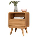 Ver imagem 2 de Mesa de Cabeceira Retrô Compacta 1 Gaveta 1 Nicho Channel - Nature