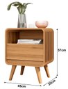 Ver imagem 6 de Mesa de Cabeceira Retrô Compacta 1 Gaveta 1 Nicho Channel - Nature