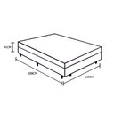 Ver imagem 3 de Cama Box Baú Blindado Viúva Principe Das Camas Sintético Bege 128x188x41