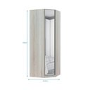 Ver imagem 3 de Guarda-roupa Solteiro Luciane Diagonal Prime Plus 1 Porta Alumínio com Espelho