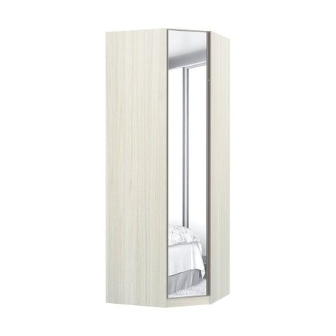 Guarda-roupa Solteiro Luciane Diagonal Prime Plus 1 Porta Alumínio com Espelho
