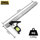 Ver imagem 6 de Kit 2 Esquadros Magnético Solda 12 Kg + Esquadro Combinado 12 Pol. 300mm