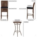 Ver imagem 2 de Mesa Bistro e 2 Banquetas Roma Marrom Corda Náutica 12 Marrom