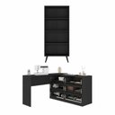 Ver imagem 5 de Kit Mesa para Máquina de Costura com 6 Gavetas e Estante Retrô Multimóveis MP6108 Preto