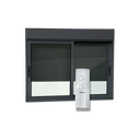 Ver imagem 1 de Janela Alum.Elite 2F.Móv.c/Pers.Integ.Mot.Cont.Rem 100x200 V.Lis.Preto Brimak