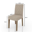 Ver imagem 4 de Sala de Jantar Liz 160x90 com Vidro 6l Cadeiras Jade Poliman Móveis