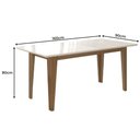 Ver imagem 3 de Sala de Jantar Liz 160x90 com Vidro 6l Cadeiras Jade Poliman Móveis