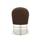 Ver imagem 2 de Banqueta Poltrona Lua Penteadeira e Salão com Base Metálica:marrom