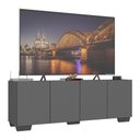 Ver imagem 1 de Rack para Tv até 50 Polegadas com 4 Portas Multimóveis Mp1072 Grafite/preto