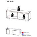 Ver imagem 3 de Rack para Tv até 50 Polegadas com 4 Portas Multimóveis Mp1072 Grafite/preto