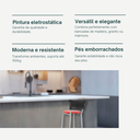 Ver imagem 5 de Kit 4 Banquetas Alta Banco para Balcão Junco Preto Àrea Gourmet Ilha Bancada bares Churrasqueira