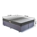 Ver imagem 2 de Cama Baú Queen 158x198 Suede Cinza com Dual Firm Espuma Ecoflex