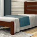 Ver imagem 1 de Cama de Solteiro Berlim de Madeira Angelim Castanho