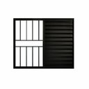 Ver imagem 1 de Veneziana de Correr 3 Folhas C/grade Aluminio Preto 1.00 X 1.50 Linha Modular - Hale