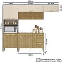 Ver mais imagens de Armário de Cozinha 5 Peças Urban03 Balcão com Tampo 120cm K02 Freijó-vanilla - Mpozenato
