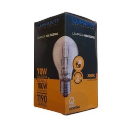 Lâmpada Halógena Bulbo Econômica A55 70w E27 2700k Luz Quente 127v Decoração - 2
