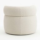 Ver imagem 6 de Poltrona Decorativa Kayce Bouclê Premium Orgânica Off White Desk Design