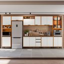 Ver imagem 1 de Cozinha Completa Moderna Modulada 7 Peças 340cm Ravena Poliman Móveis
