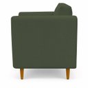 Ver imagem 2 de Poltrona Decorativa Aviv para Sala Escritório Recepção Luxo Linho Verde Premium Easy Clean