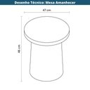Ver imagem 2 de Mesa Lateral de Apoio Minimalista Amanhecer Rivatti 47 Cm (largura) em Polipropileno Fendi
