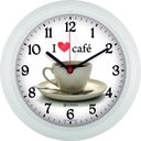Ver imagem 1 de Relógio de Parede Eurora Ref: 6586-021 Branco Xícara de Café