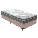 Ver imagem 1 de Cama Box com Colchão Solteiro Ibiza Pillow Top Molas Ensacadas Tecido Bege Vtech