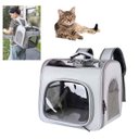 Ver imagem 1 de Mochila Transporte Gato Pet Cachorro Cao Pequeno Porte Animal de Estimaçao Ventilado Seguro Passeio 