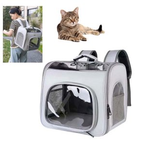 Mochila Transporte Gato Pet Cachorro Cao Pequeno Porte Animal de Estimaçao Ventilado Seguro Passeio 