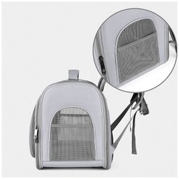 Mochila Transporte Gato Pet Cachorro Cao Pequeno Porte Animal de Estimaçao Ventilado Seguro Passeio  - 14
