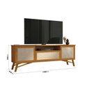 Ver imagem 2 de Rack / Bancada DAR Bélissimo Portas Com Acabamento em Rattan Porta Central com Pistão a Gás Modelo R