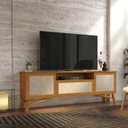 Ver imagem 1 de Rack / Bancada DAR Bélissimo Portas Com Acabamento em Rattan Porta Central com Pistão a Gás Modelo R